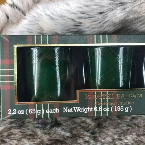 THreshold greenĀ frosted 2.2ozā3pk Glass Jar Candle Frosted Green balsamā - Picture 3 of 5